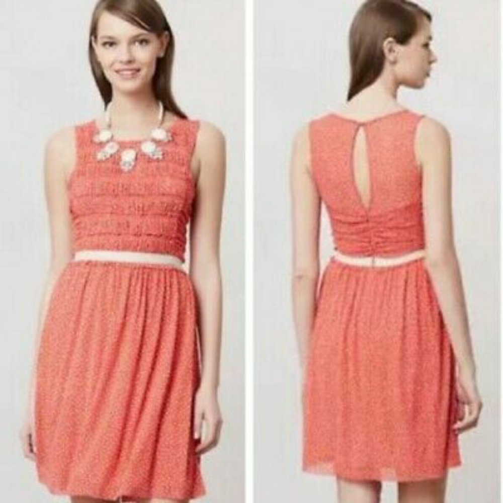 Anthropologie Postmark Polka-dot Dress